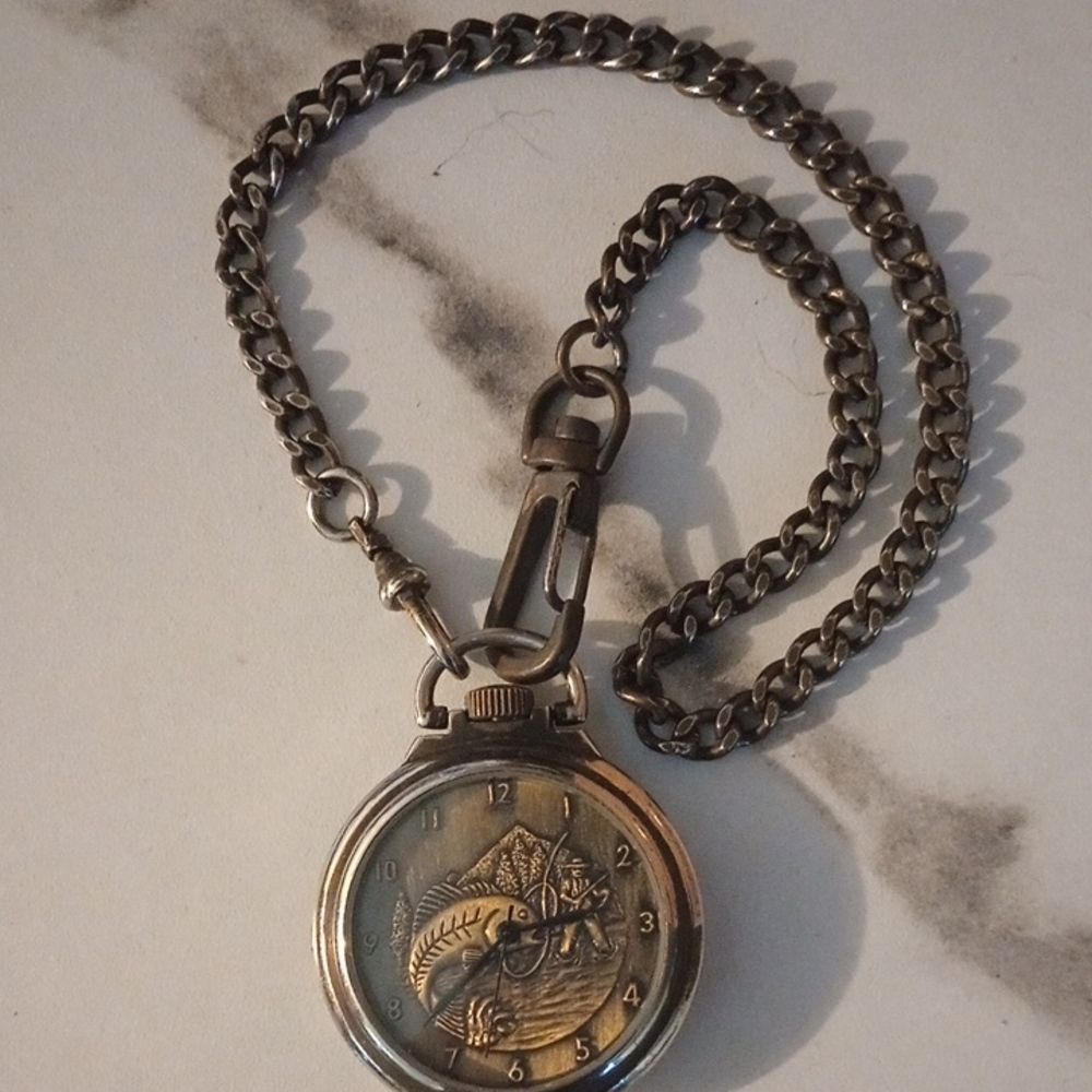 Source Unknown Silver and Gold Pocket Watch